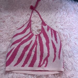pink knitted top size  L